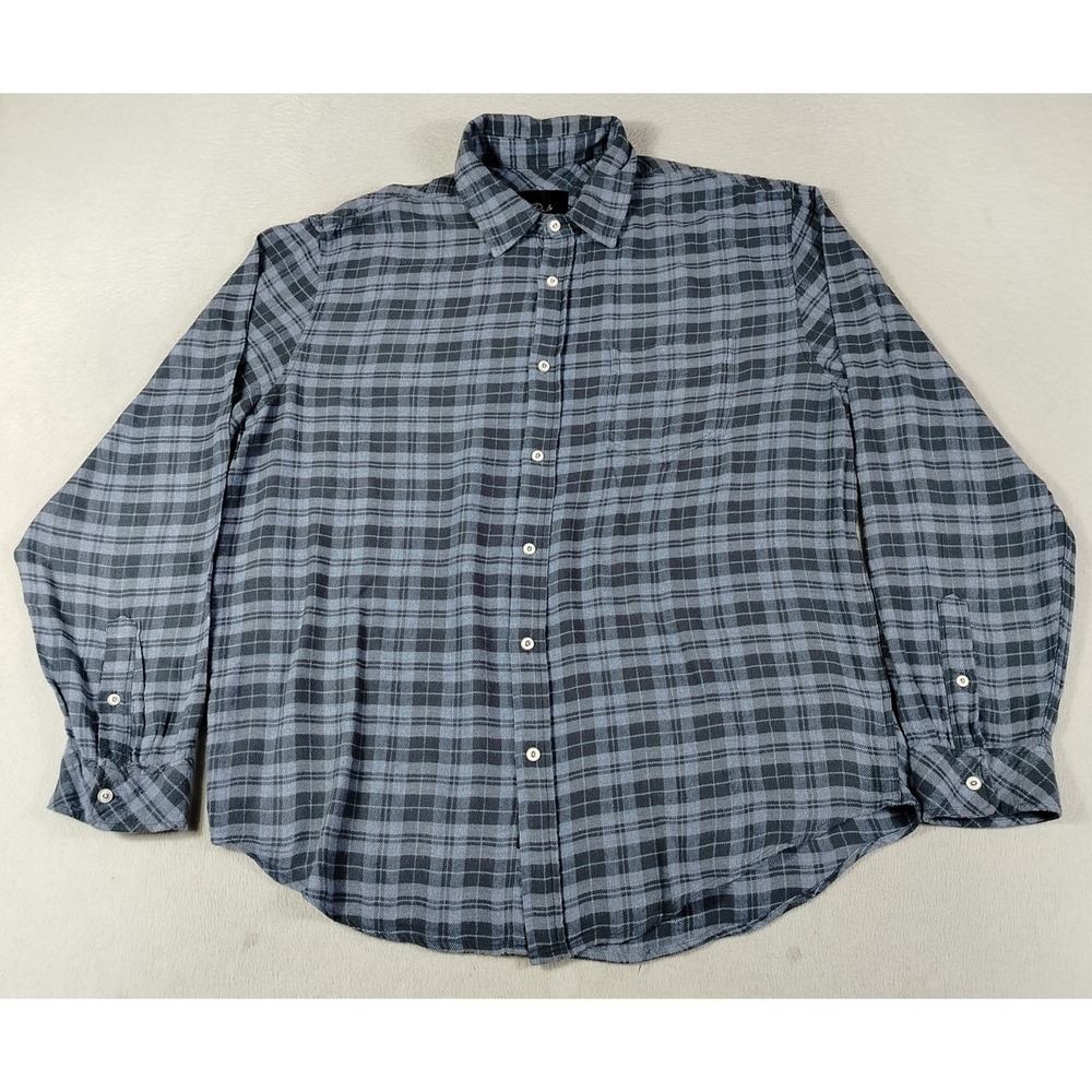 Rails Shirt Mens Large Blue Plaid Flannel Long Sleeve Button Up Casua Gorpcore